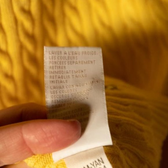 Y2K Tommy Hilfiger Yellow Cotton Blend Short Sleeves Blouse womens XL - Picture 9 of 11